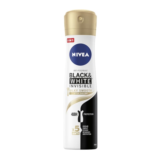 Nivea, Black&White Invisible Silky Smooth antyperspirant spray 250ml Nivea