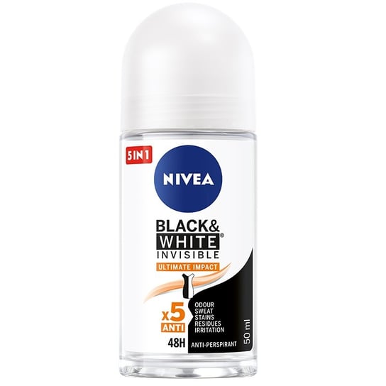 Nivea, Black&White Invisible Ultimate Impact antyperspirant w kulce 50ml Nivea