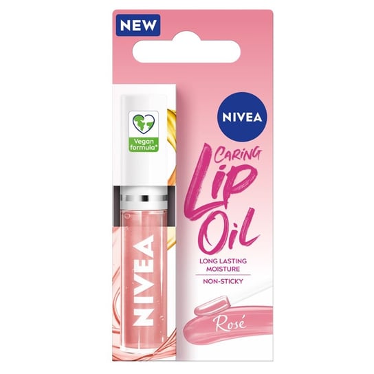 Nivea, Caring Lip Oil pielęgnujący olejek do ust Rose 5.5ml Nivea