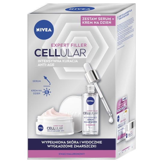 Nivea CELLULAR EXPERT FILLER krem na dzień 50 ml i serum 30 ml Nivea