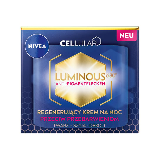 Nivea, Cellular Luminous 630® regenerujący krem na noc przeciw przebarwieniom 50ml Nivea