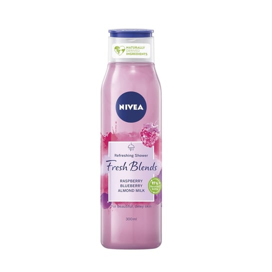 Nivea, Fresh Blends Refreshing Shower żel pod prysznic odświeżający Raspberry & Blueberry & Almond Milk 300ml Nivea