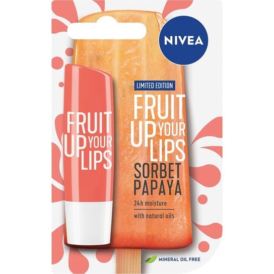 Nivea, Fruit Up Your Lips pielęgnująca pomadka do ust Sorbet Papaya 4.8g Nivea
