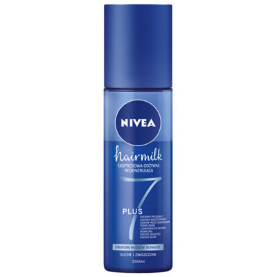 Nivea, Hairmilk, ekspresowa odżywka regenerująca do włosów normalnych, 200 ml Nivea