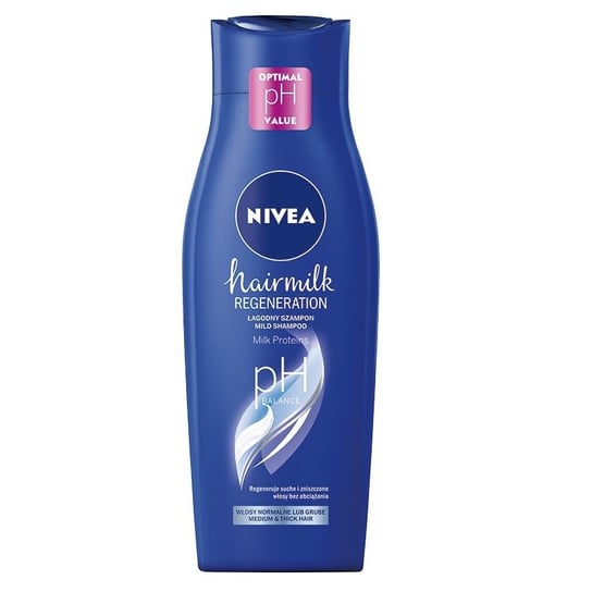 Nivea, Hairmilk łagodny szampon pielęgnujący do włosów o strukturze normalnej lub grubej 400ml Nivea