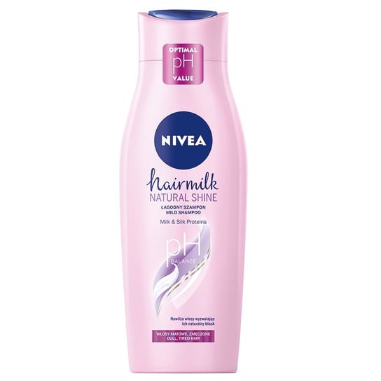 Nivea, Hairmilk Natural Shine łagodny szampon wyzwalający blask włosów 400ml Nivea