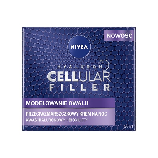 Nivea, Hyaluron Cellular Filler + Modelowanie Owalu przeciwzmarszczkowy krem na noc 50ml Nivea