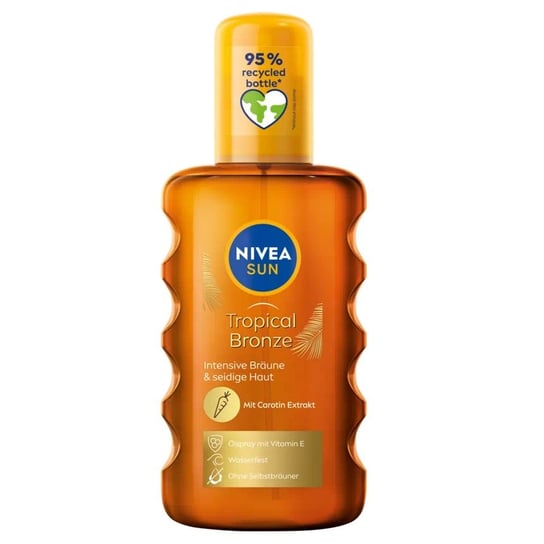 Nivea, Intense Bronze, Karotenowy olejek do opalania w spray'u SPF6, 200 ml Nivea