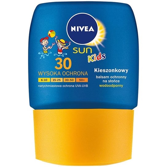 Nivea, Kieszonkowy balsam ochronny na słońce dla dzieci, Sun Kids, 50ml, SPF 30 Nivea