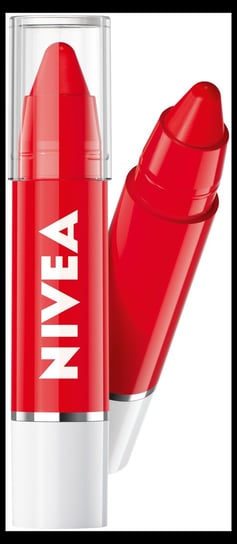 Nivea, Lip Care & Color, balsam ochronny do ust w kredce Roppy Red, 3 g Nivea