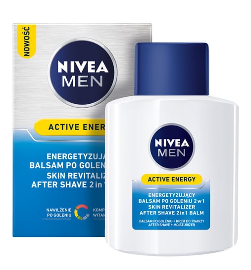 Nivea Men, Active Energy, energetyzujący balsam po goleniu 2w1, 100 ml Nivea Men