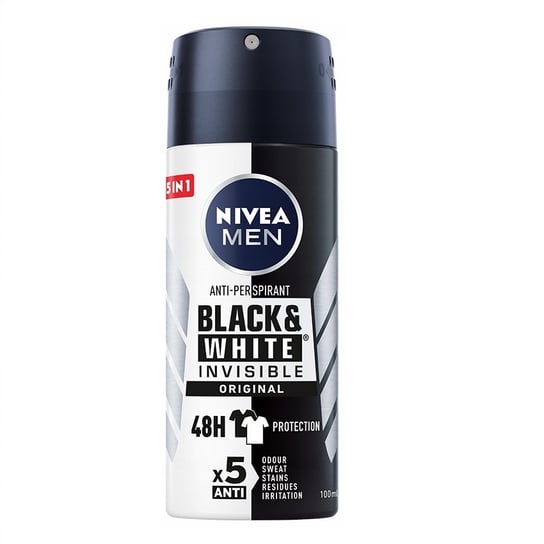 Nivea, Men Black&White Invisible Original antyperspirant spray 100ml Nivea