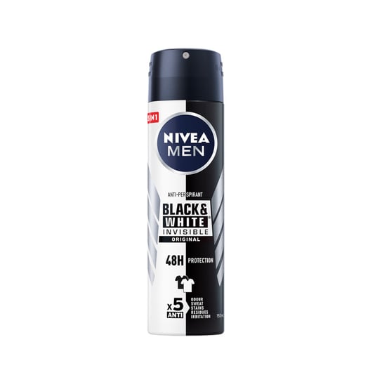 Nivea, Men Black&White Invisible Original antyperspirant spray 150ml Nivea