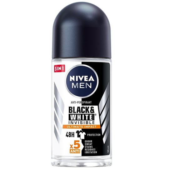 Nivea, Men Black&White Invisible Ultimate Impact antyperspirant w kulce 50ml Nivea