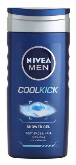 Nivea Men Cool Kick żel pod prysznic do twarzy, ciała i włosów 250ml Nivea