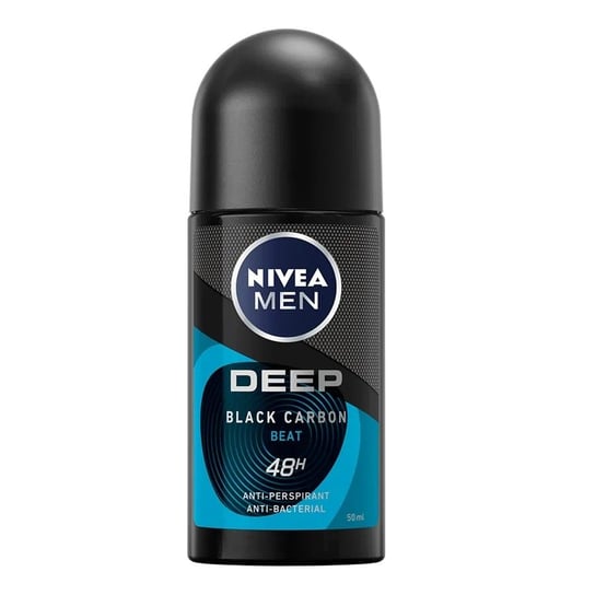 Nivea, Men Deep Black Carbon Beat antyperspirant w kulce z aktywnym węglem 50ml Nivea