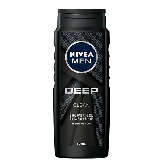 Nivea, Men Deep Clean żel pod pod prysznic do ciała twarzy i włosów 500ml Nivea