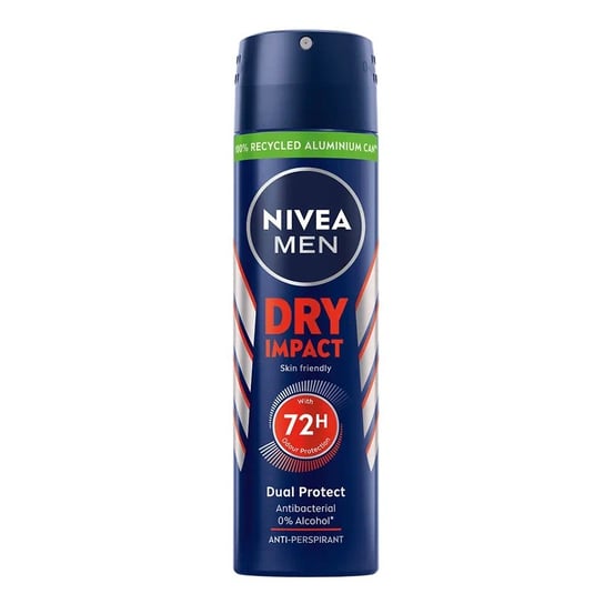 Nivea, Men Dry Impact, Antyperspirant spray 72h, 150 ml Nivea