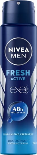 Nivea Men Fresh Active, Dezodorant W Sprayu, 250ml Nivea Men
