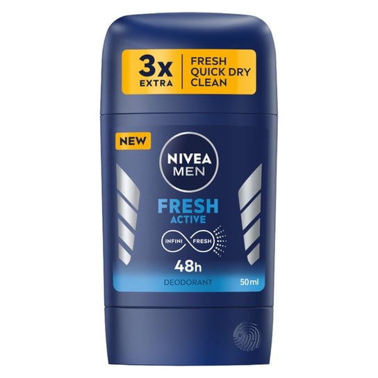 Nivea, Men Fresh Active Dezodorant W Sztyfcie, 50ml Nivea