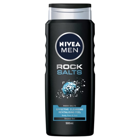 Nivea, Men Rock Salts żel pod prysznic do twarzy ciała i włosów 500ml Nivea