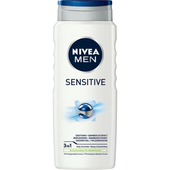 Nivea, Men Sensitive żel pod prysznic 500ml Nivea