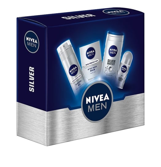 Nivea, Men Silver Protect, zestaw kosmetyków, 4 szt. Nivea