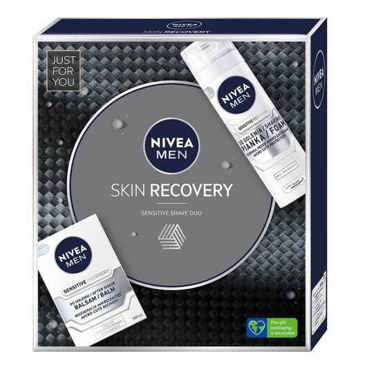 Nivea, Men Skin Recovery zestaw pianka  200ml + balsam  100ml Nivea
