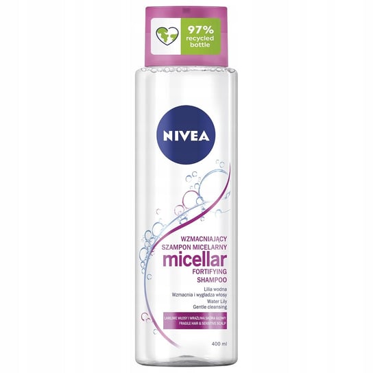 Nivea, Micelarny szampon wzmacniającejący do włosów łamliwych i wrażliwej skóry głowy 400ml Nivea