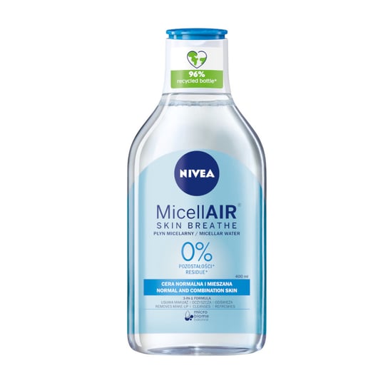 Nivea, MicellAir Skin Breathe pielęgnujący płyn micelarny do cery normalnej i mieszanej 400ml Nivea