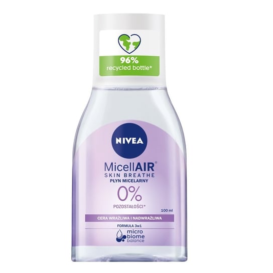 Nivea, MicellAir Skin Breathe pielęgnujący płyn micelarny do cery wrażliwej i nadwrażliwej 100ml Nivea