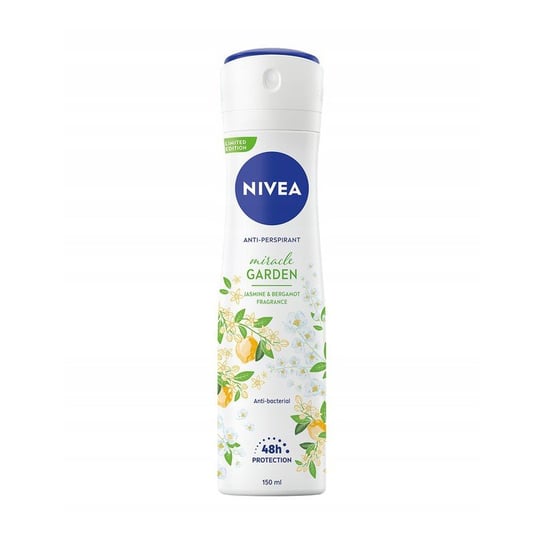 Nivea, Miracle Garden antyperspirant w spray'u Jaśmin i Bergamotka 150ml Nivea