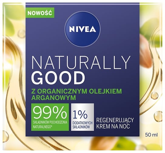 Nivea, Naturally Good regenerujący krem na noc z organicznym olejkiem arganowym 50ml Nivea