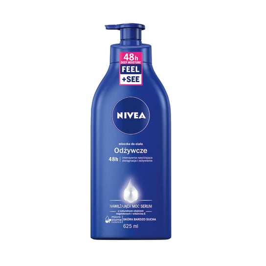 Nivea, Nawilżająca Moc Serum odżywcze mleczko do ciała z pompką 625ml Nivea