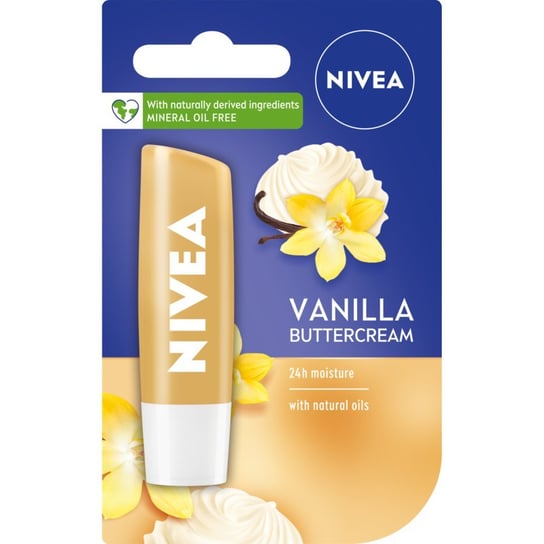 Nivea, Pielęgnująca pomadka do ust Vanilla Buttercream, 4.8g Nivea