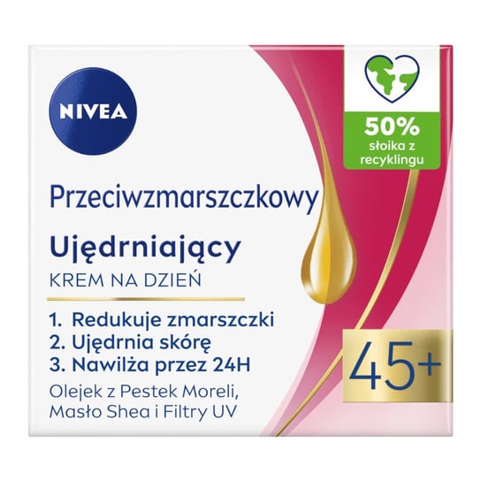 Nivea, Przeciwzmarszczkowy + Ujędrniający Krem Na Dzień 45+, 50ml Nivea