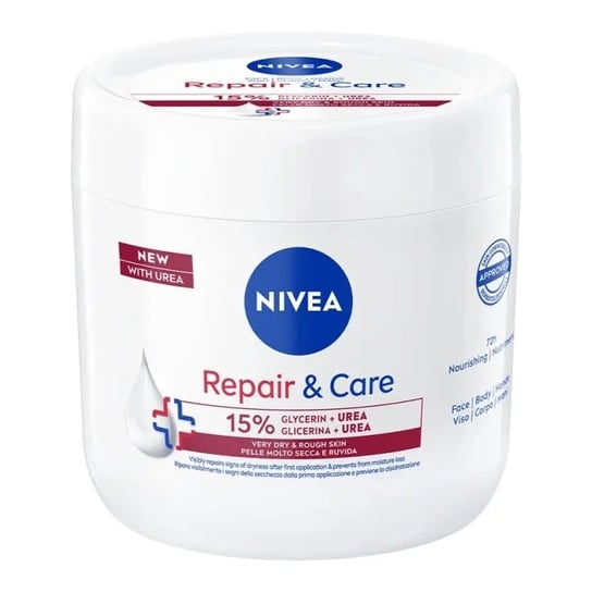 Nivea, Repair & Care, Krem nawilżająco-regenerujący z mocznikiem, 400ml Nivea