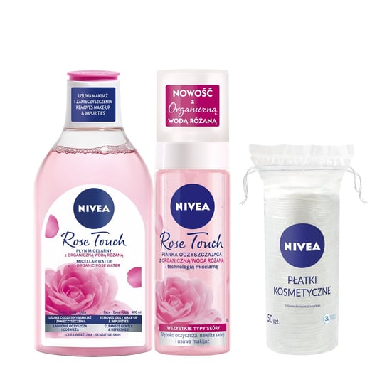 Nivea, Rose Touch, Zestaw kosmetyków do pielęgnacji, 3 szt. Nivea