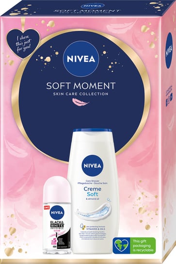Nivea, Soft Moment, zestaw prezentowy kosmetyków do pielęgnacji, 2 szt Nivea