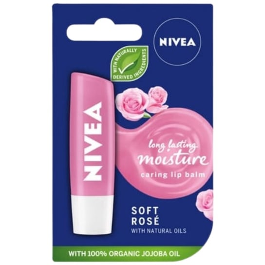 Nivea, Soft Rose, Pielęgnująca Pomadka do Ust, 5,5ml Nivea