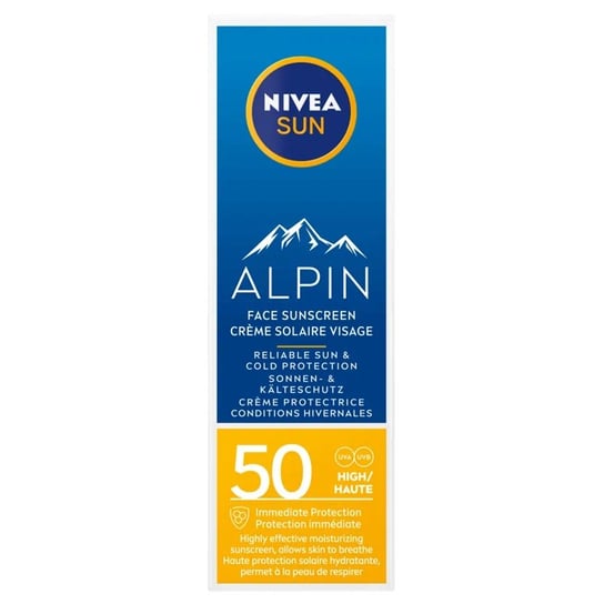 Nivea, Sun Alpin, Krem do twarzy z wysoką ochroną SPF50, 50 ml Nivea