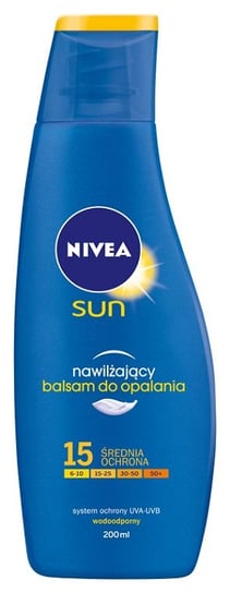 Nivea, Sun, nawilżający balsam do opalania, SPF 15, 200 ml Nivea