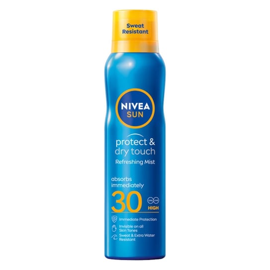 Nivea, Sun Protect & Dry Touch Odświeżająca Mgiełka Do Opalania Spf30, 200ml Nivea