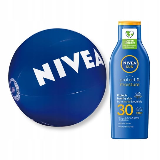 NIVEA SUN PROTECT&MOISTURE Balsam przeciwsłoneczny SPF30 200ml + Piłka Nivea