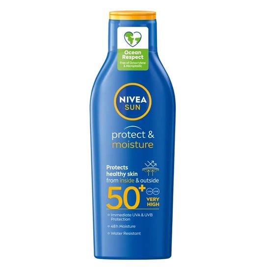 Nivea, Sun Protect & Moisture, Nawilżający balsam do opalania SPF50+ 200 ml Nivea