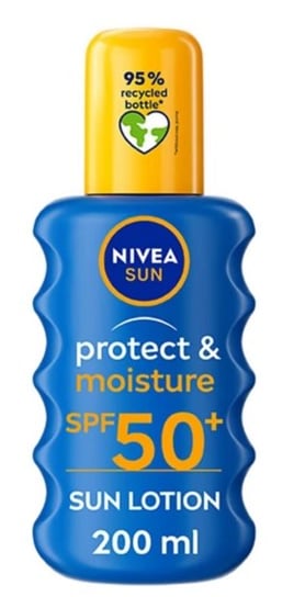 Nivea, Sun Protect & Moisture Sun Cream Spray Spf50+, 200ml Nivea