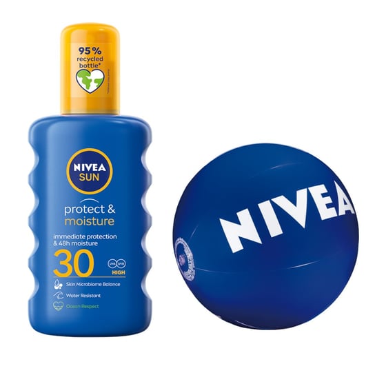 Nivea Sun, Spray Ochronny Na Słońce Dla Dzieci 30 SPF + Piłka Plażowa Nivea Sun