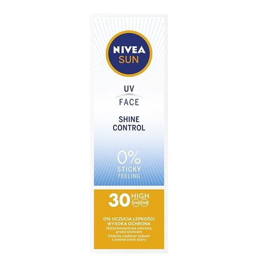 Nivea, Sun UV Face Shine Control matujący krem do twarzy z wysoką ochroną SPF30 50ml Nivea