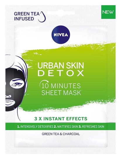 Nivea, Urban Skin Detox, maska w płacie 10-minutowa, 1 szt. Nivea