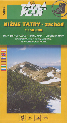 Niżne Tatry - część zachodnia. Mapa 1:50 000 TatraPlan